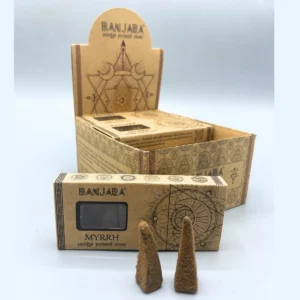 Banjara Smudge Pyramidkoner med Myrra, 10-pack - produktbild 6
