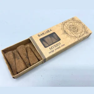 Banjara Smudge Pyramidkoner med Myrra, 10-pack - produktbild 7