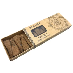 Banjara Smudge Pyramidkoner med Myrra, 10-pack - produktbild 8