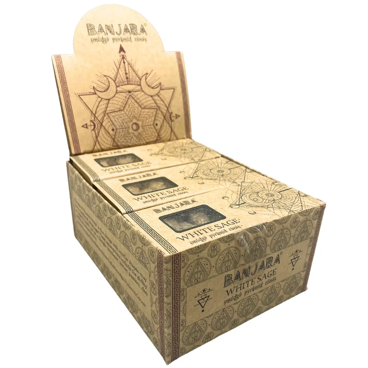 Banjara Smudge Pyramidkoner med vit salvia - produktbild 5