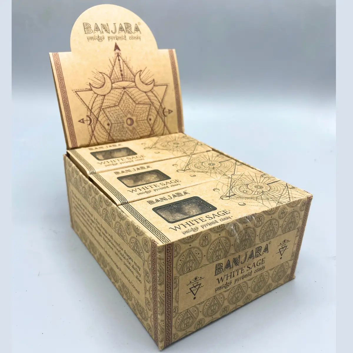 Banjara Smudge Pyramidkoner med vit salvia - produktbild 6
