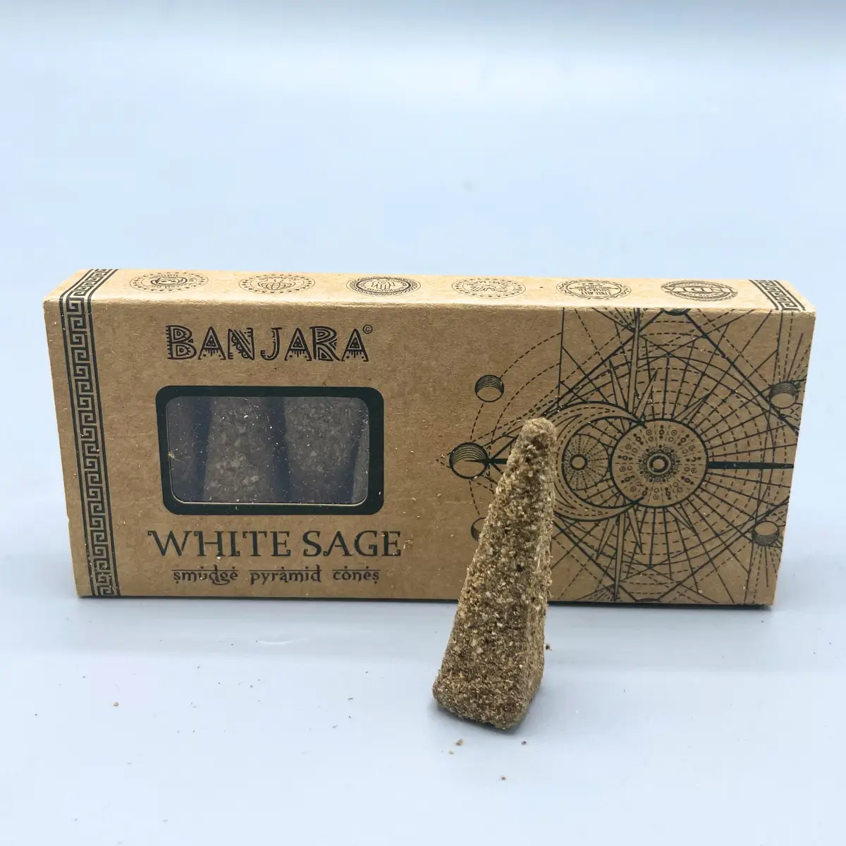 Banjara Smudge Pyramidkoner med vit salvia - produktbild 8
