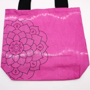 Batikkamönstrad bomullsväska med mandalamönster 38x42x12 cm - produktbild 2