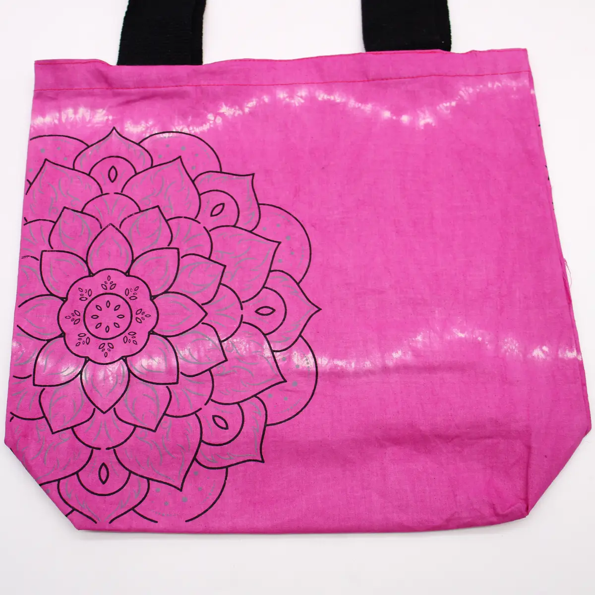Batikkamönstrad bomullsväska med mandalamönster 38x42x12 cm - produktbild 2