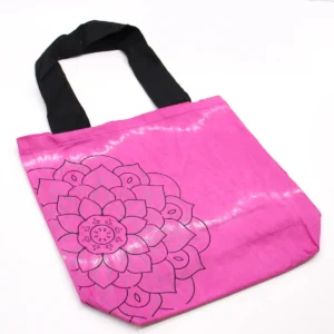 Batikkamönstrad bomullsväska med mandalamönster 38x42x12 cm - produktbild 3