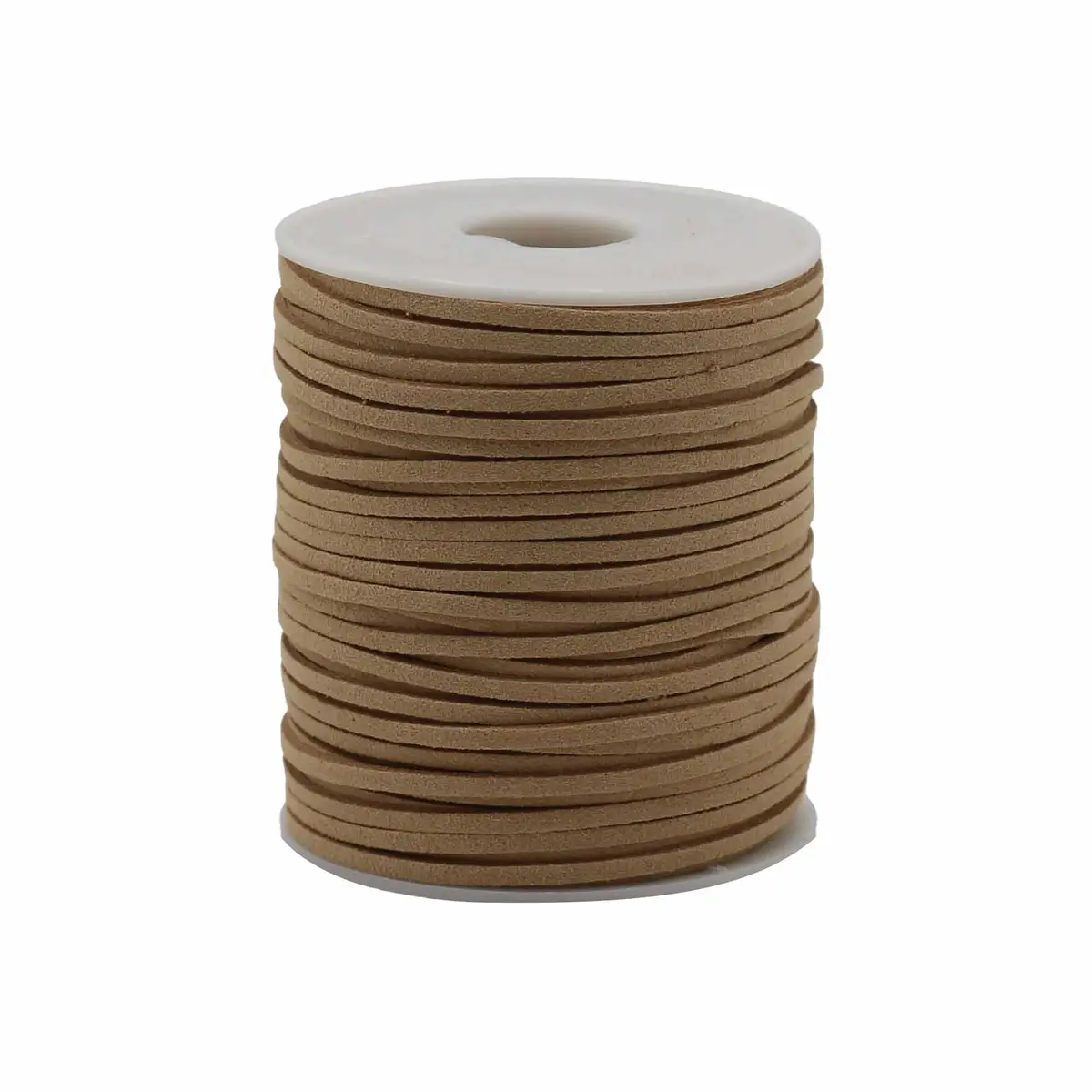 Rulle med beige halsbandsband i konstmocka 2,5 mm tjockt
