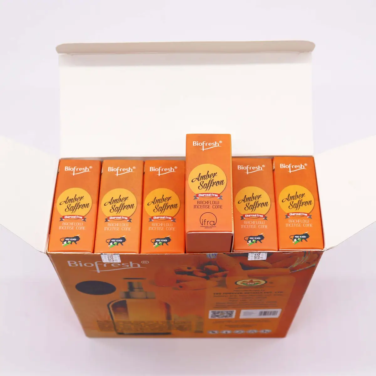 Biofresh Backflow Rökelsekoner Amber Safran, 40-pack - produktbild 3