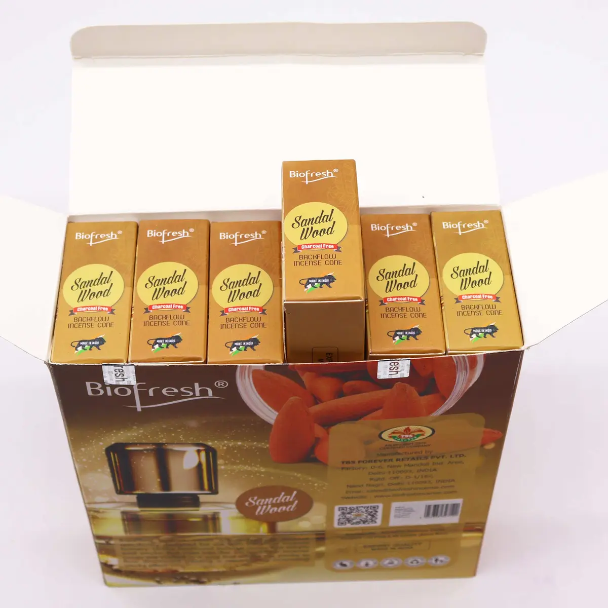 Biofresh Backflow rökelsekoner i sandalträ, 40-pack - produktbild 3