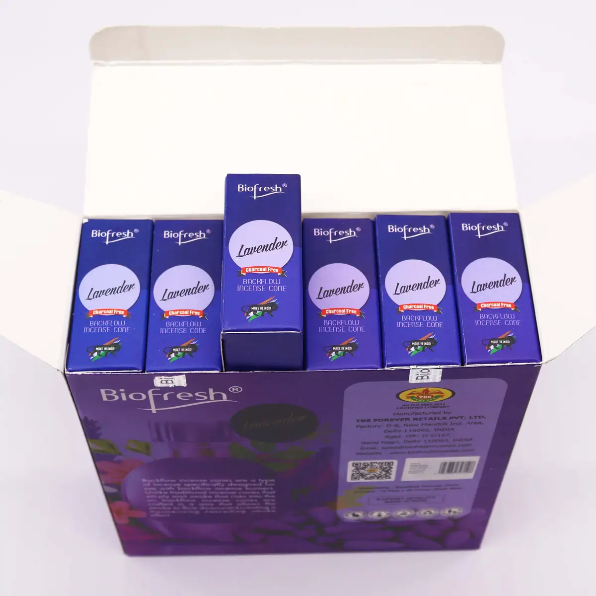 Biofresh Backflow Rökelsekoner Lavendel 40-pack - produktbild 4
