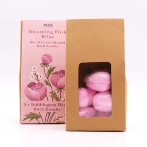Blooming Pink Bliss presentset med hjärtformade badbomber - produktbild 3