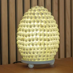 Bohemisk snäckskalslampa oval Buting 15 cm - produktbild 3