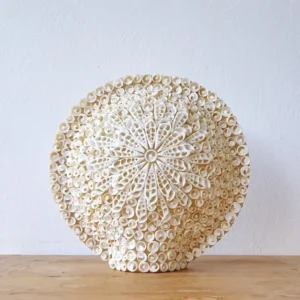 Bohemisk snäckskalslampa rund 30 cm - produktbild 5