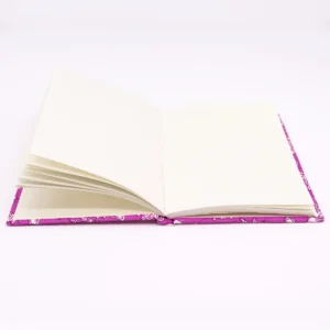 Bomullsbandbunden anteckningsbok 20x15 cm - 96 sidor - Antik fuchsia - produktbild 2