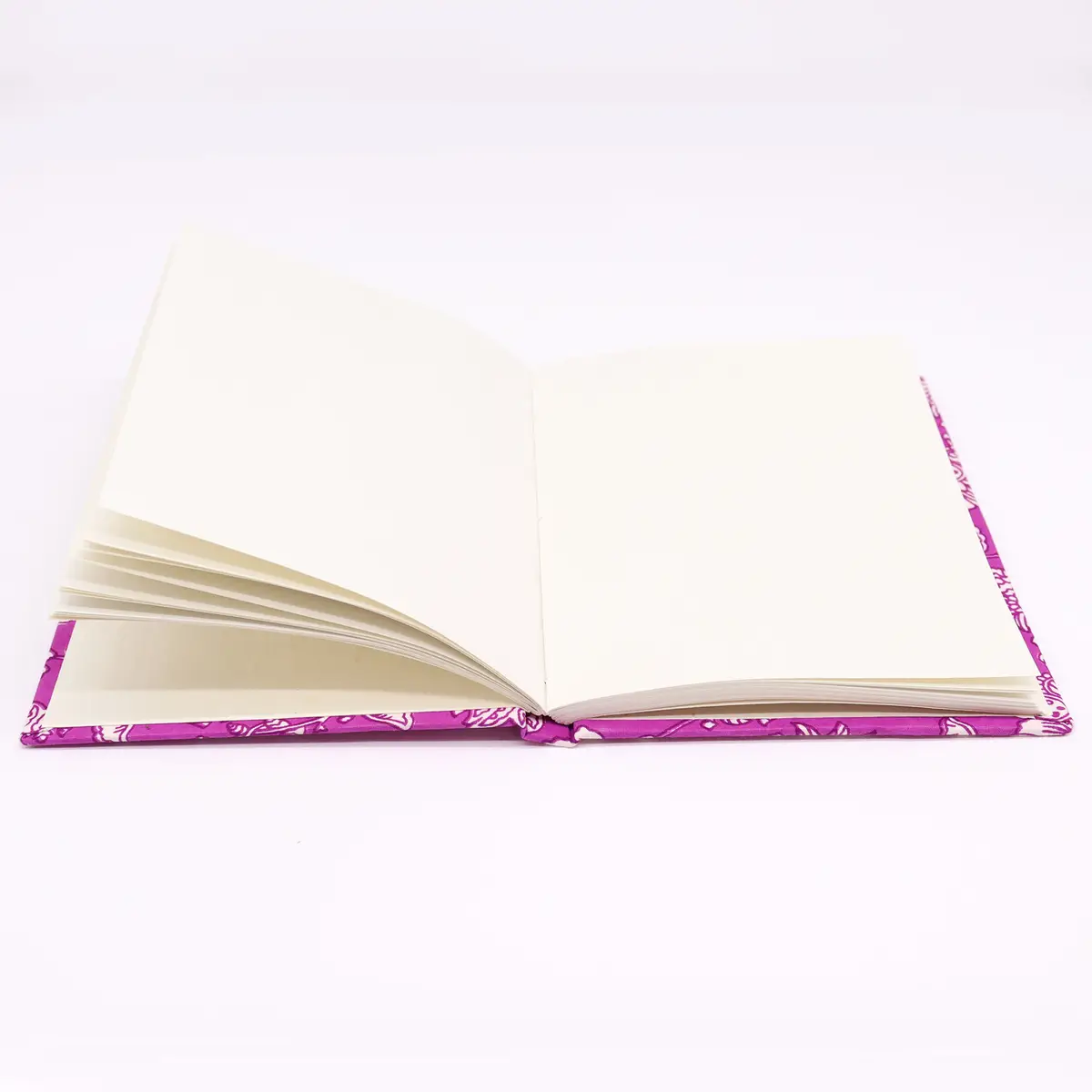 Bomullsbandbunden anteckningsbok 20x15 cm - 96 sidor - Antik fuchsia - produktbild 2
