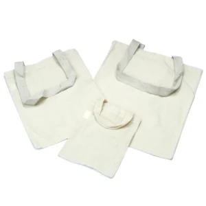 Bomullskasse liten 25x20 cm naturfärgad - produktbild 4