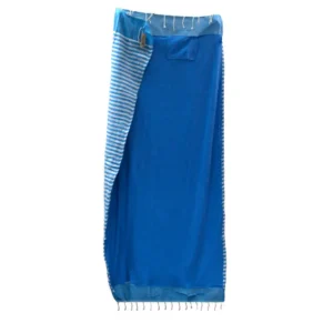 Bomullspareo i blått 100x180 cm - produktbild 2