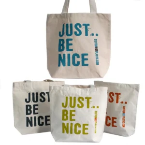 Bomullspåse med tryck Just Be Nice - produktbild 2