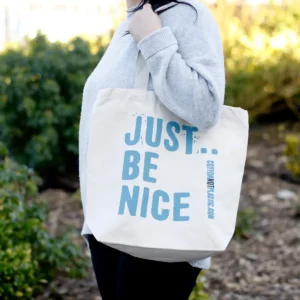 Bomullspåse med tryck Just Be Nice - produktbild 3