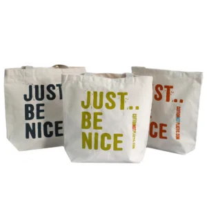 Bomullspåse med tryck Just Be Nice - produktbild 4