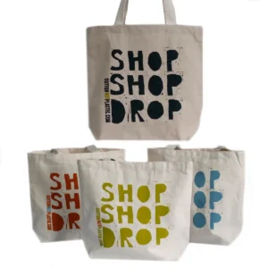 Bomullspåse med tryck Shop Shop Drop - produktbild 4
