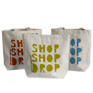 Bomullspåse med tryck Shop Shop Drop - produktbild 5