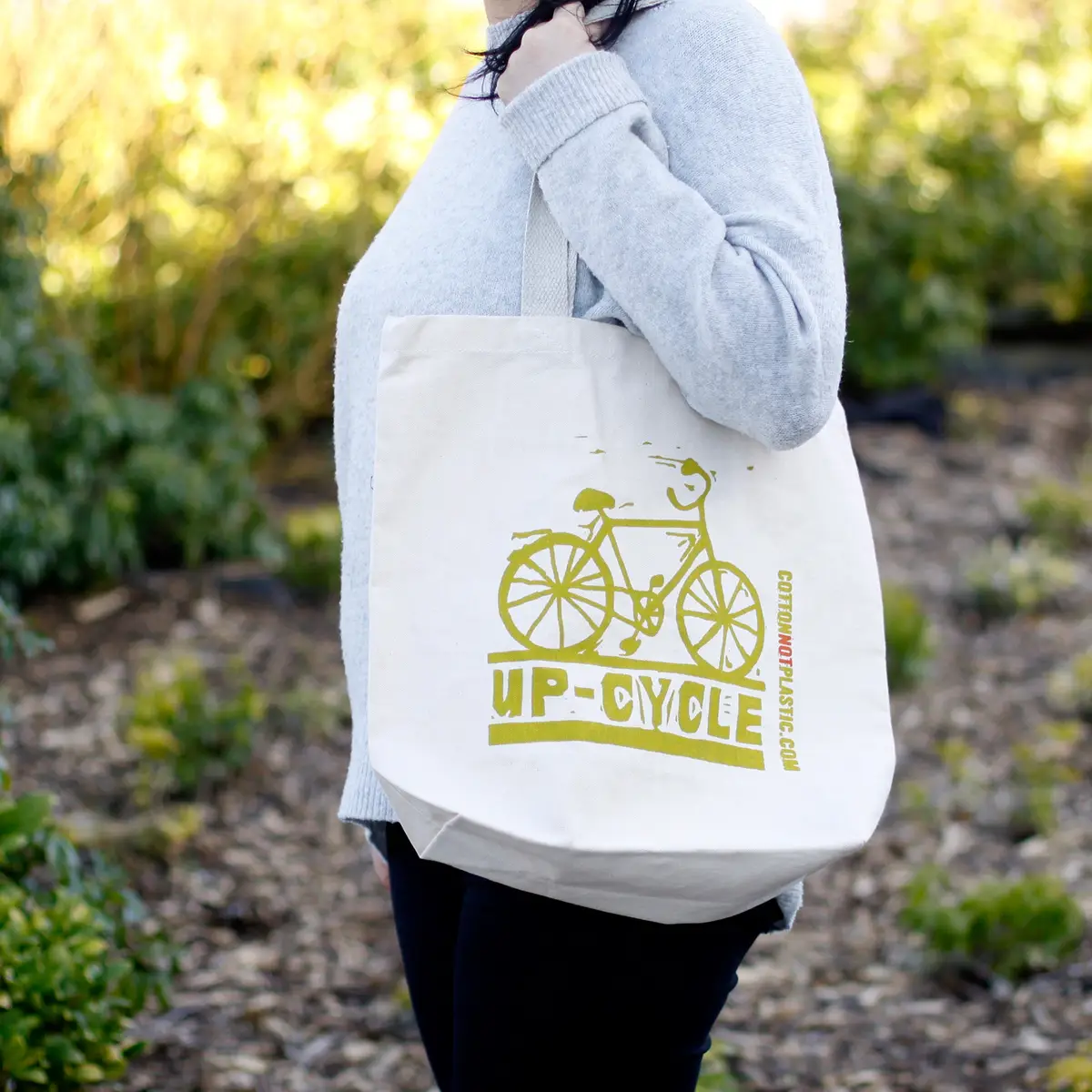 Bomullspåse Up Cycle med tryck - produktbild 3