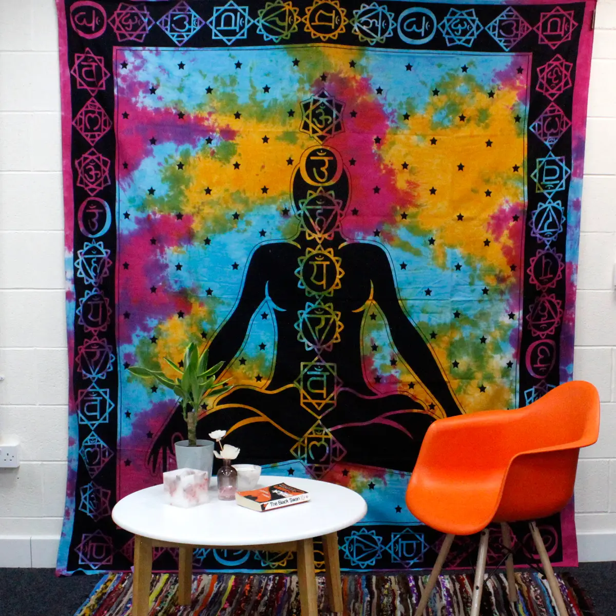 Bomullstäcke och väggbonad Chakra Buddha 230x200 cm - produktbild 3