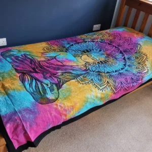 Bomullstäcke och väggbonad med Buddha-motiv 130x200 cm - produktbild 4