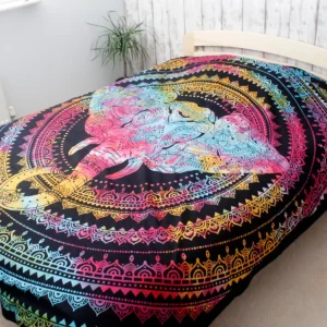 Bomullstäcke och väggbonad med elefanthuvud 230x200 cm - produktbild 4