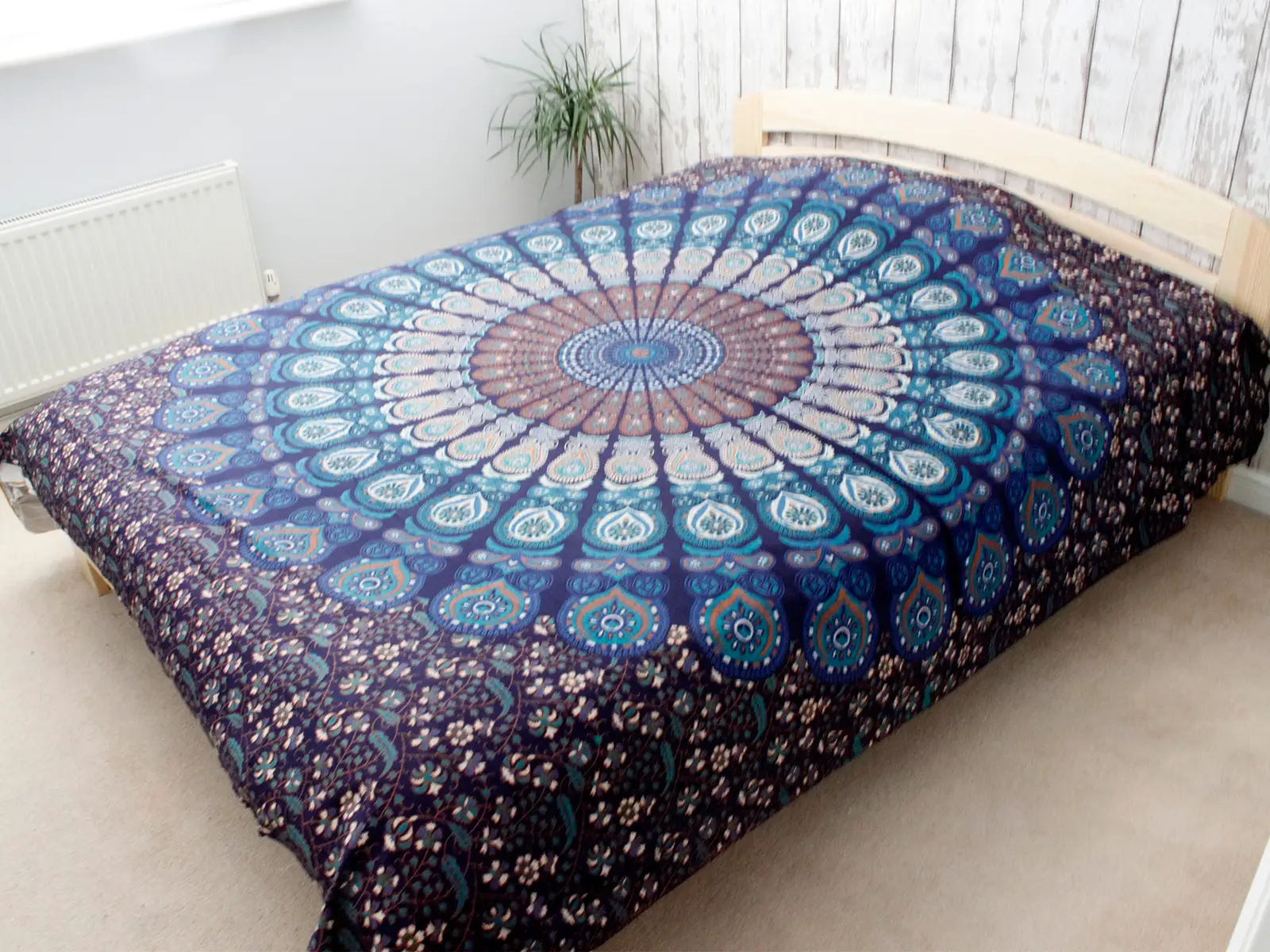 Bomullstäcke och väggbonad med klassisk mandala 230 x 200 cm - produktbild 2