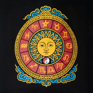 Bomullstygkasse med zodiakmotiv och sol - produktbild 3