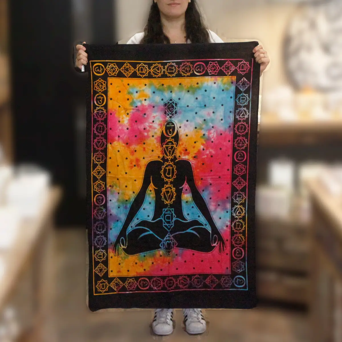 Bomullsväggbonad Chakra Buddha - produktbild 2