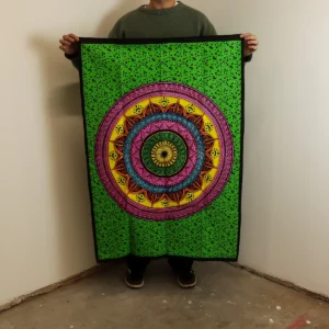Bomullsväggbonad med färgstark mandala 70x110 cm - produktbild 2