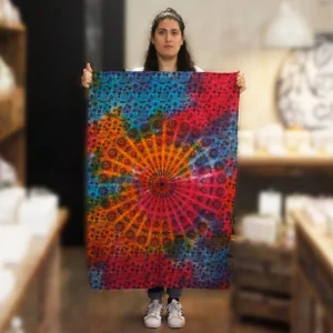 Bomullsväggbonad med rund mandala - produktbild 2