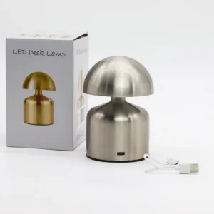 Bordslampa med touchfunktion Dome Mushroom i silver - produktbild 3