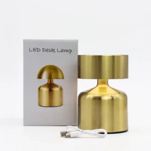 Bordslampa med touchfunktion platt svamp i brons - produktbild 2