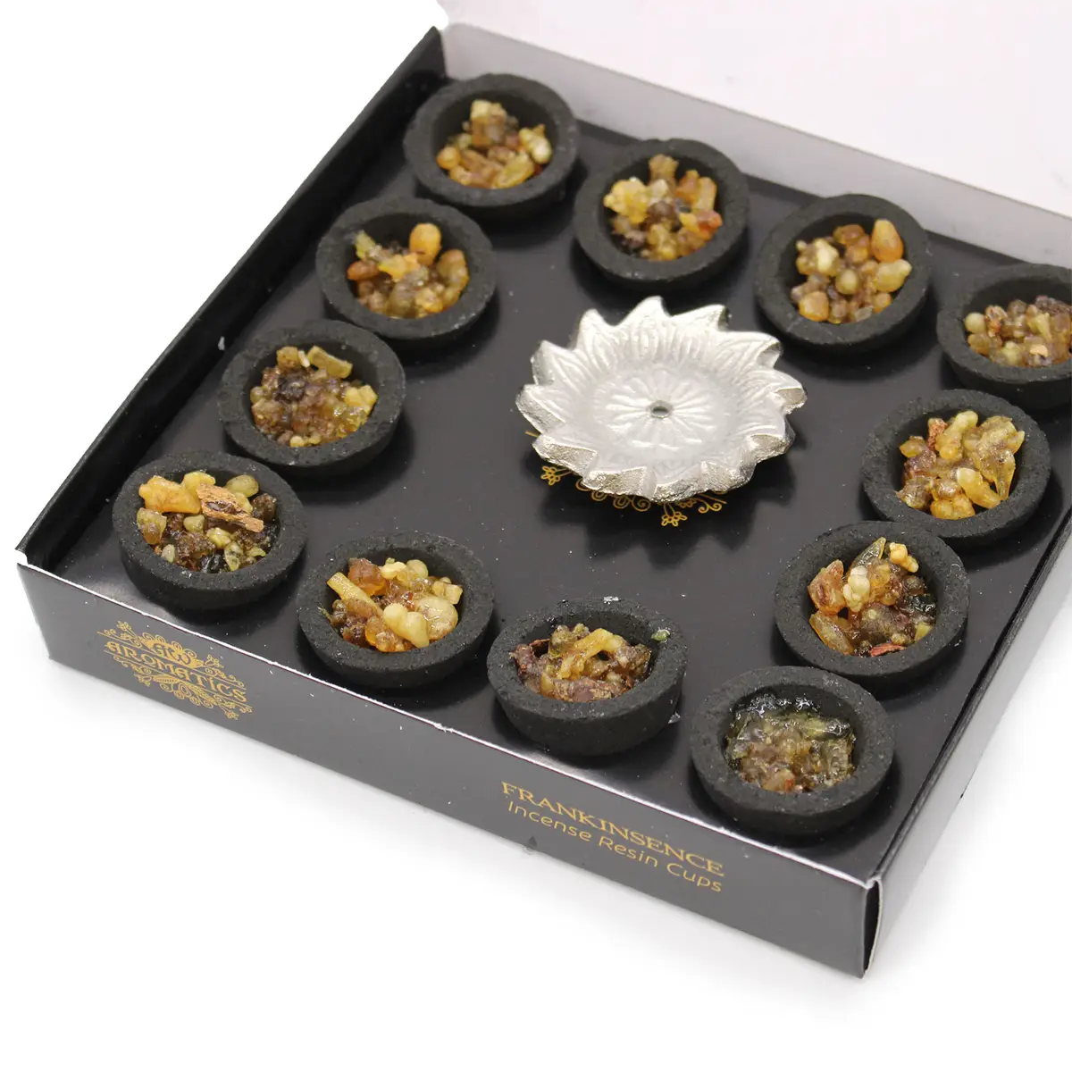 Box med 12 hartsbägare med rökelse frankincense - produktbild 4