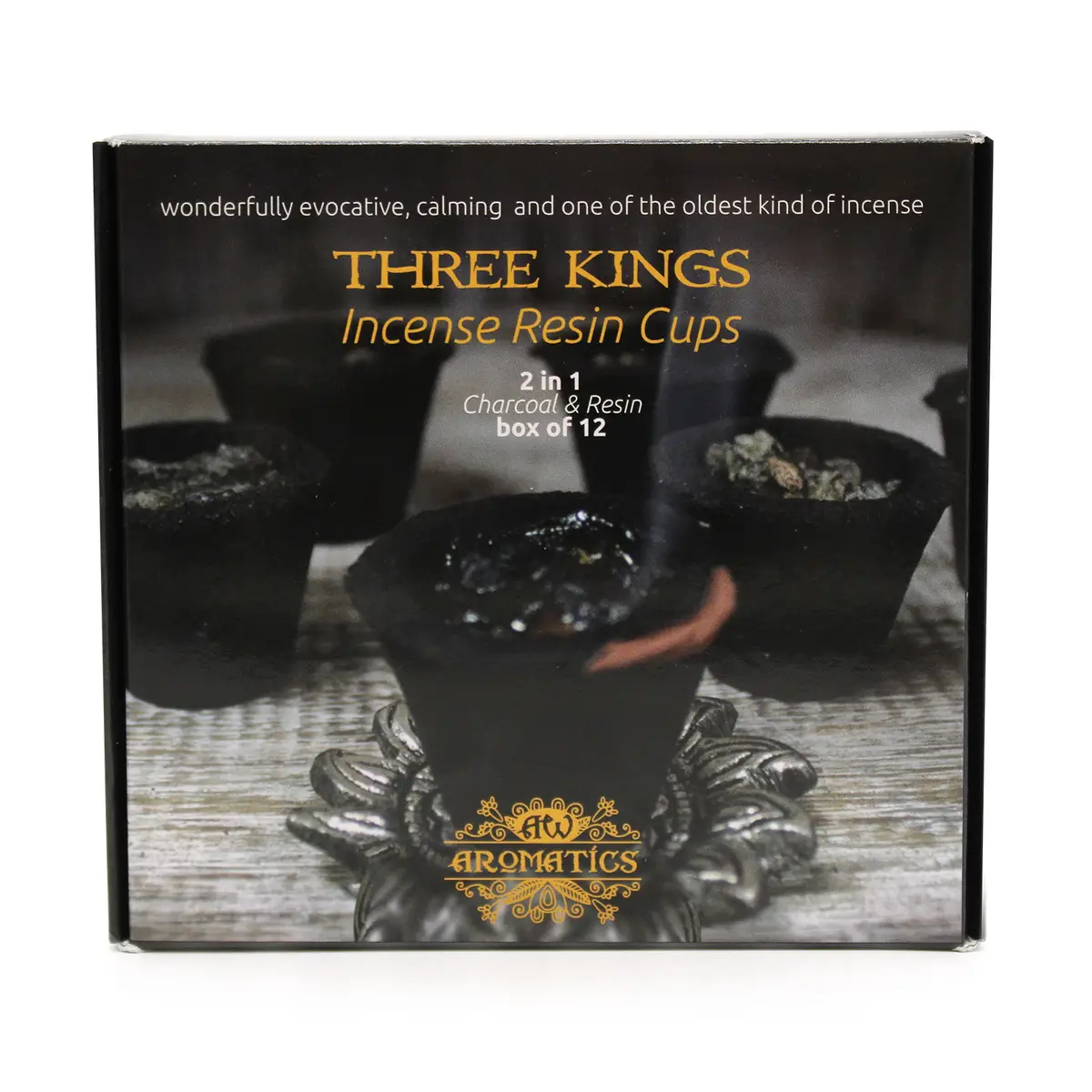 Box med 12 hartsbägare Three Kings för rökelse - produktbild 4