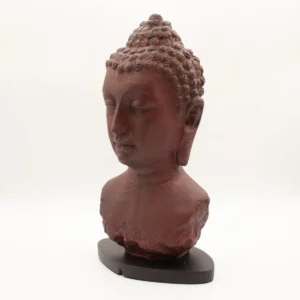 Buddha-bystlampa i smält lava med oval fot - produktbild 2