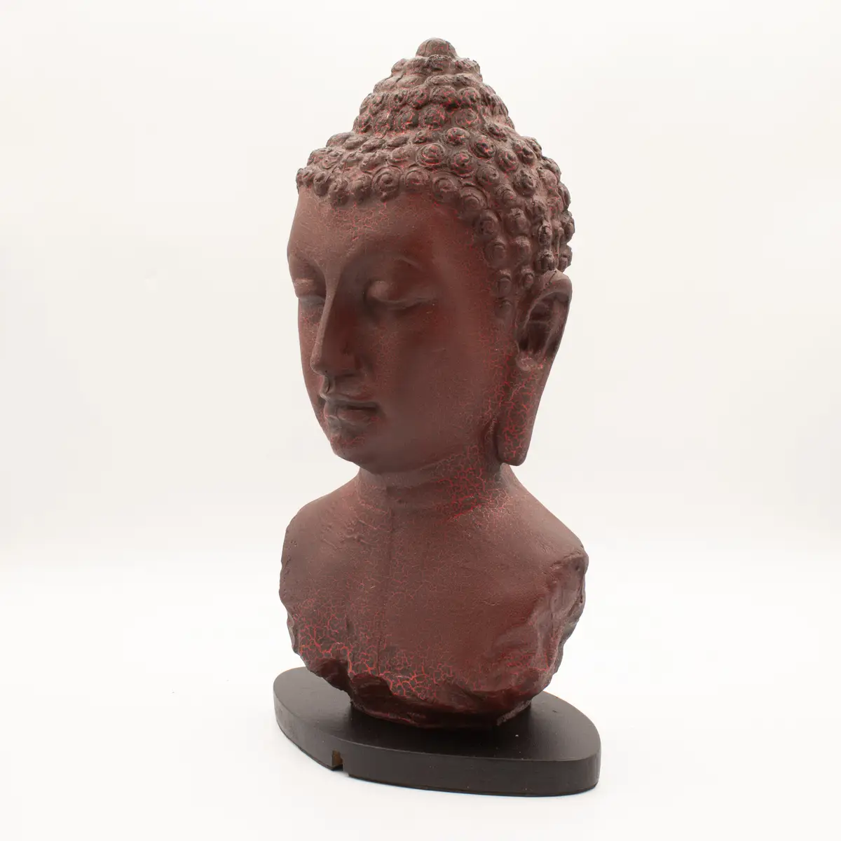 Buddha-bystlampa i smält lava med oval fot - produktbild 2