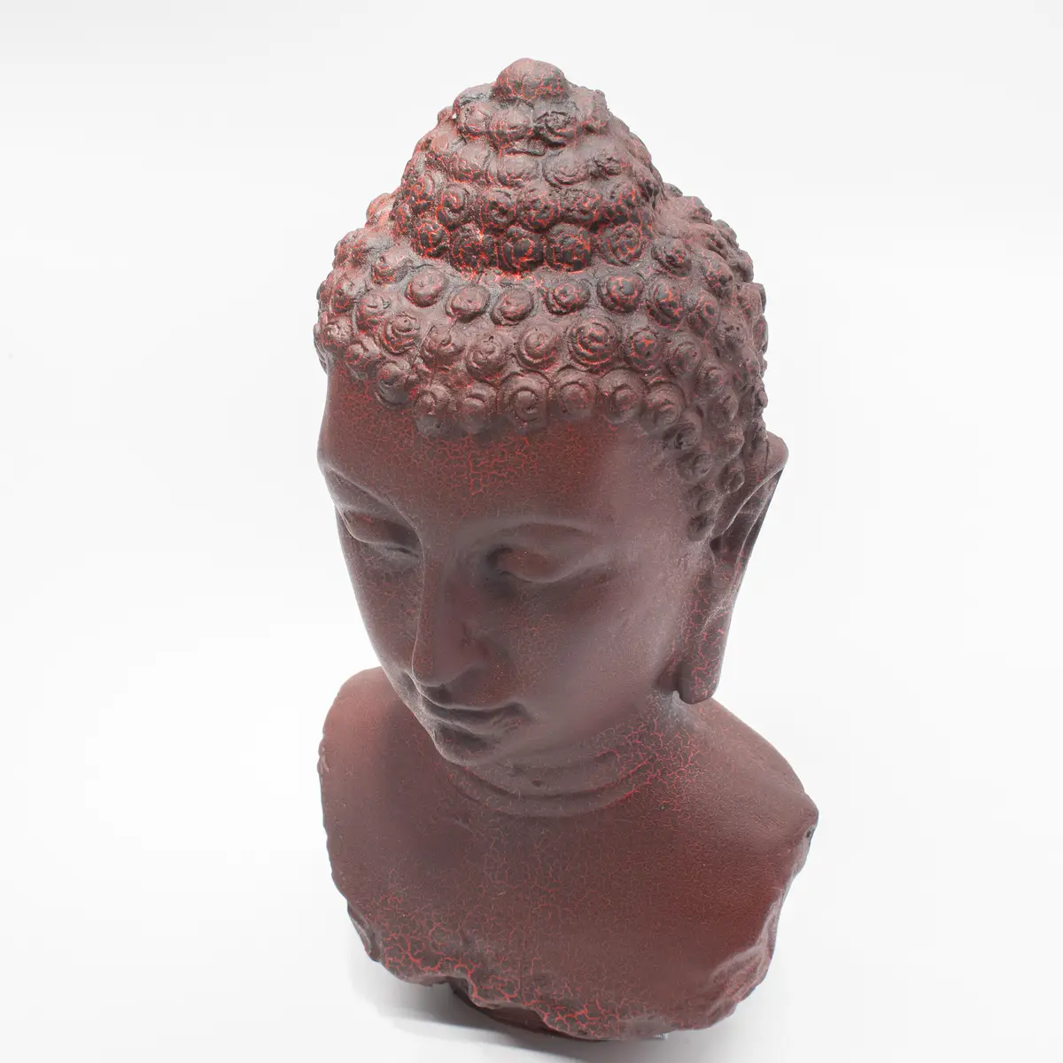 Buddha-bystlampa i smält lava med oval fot - produktbild 5