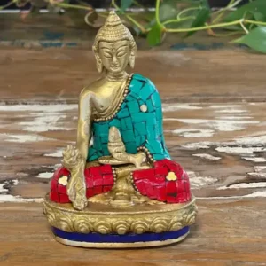 Buddhafigur i mässing Amitabha 9,5 cm - produktbild 2