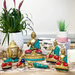 Buddhafigur i mässing Amitabha 9,5 cm - produktbild 3