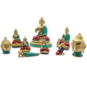 Buddhafigur i mässing Amitabha 9,5 cm - produktbild 5