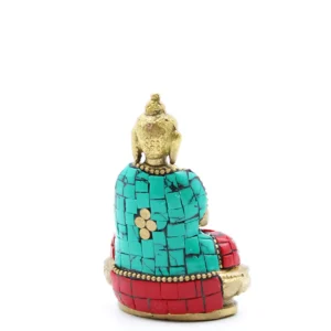 Buddhafigur i mässing med välsignelse, 7,5 cm - produktbild 3