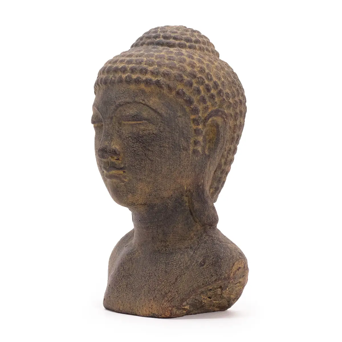 Buddhahuvud i antik stil grå - produktbild 3