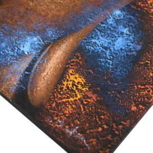 Buddhamålning Copperface på canvas med träram - produktbild 2