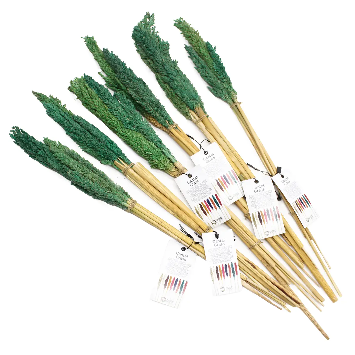 Bukett med kantgräs i teal färg - produktbild 5