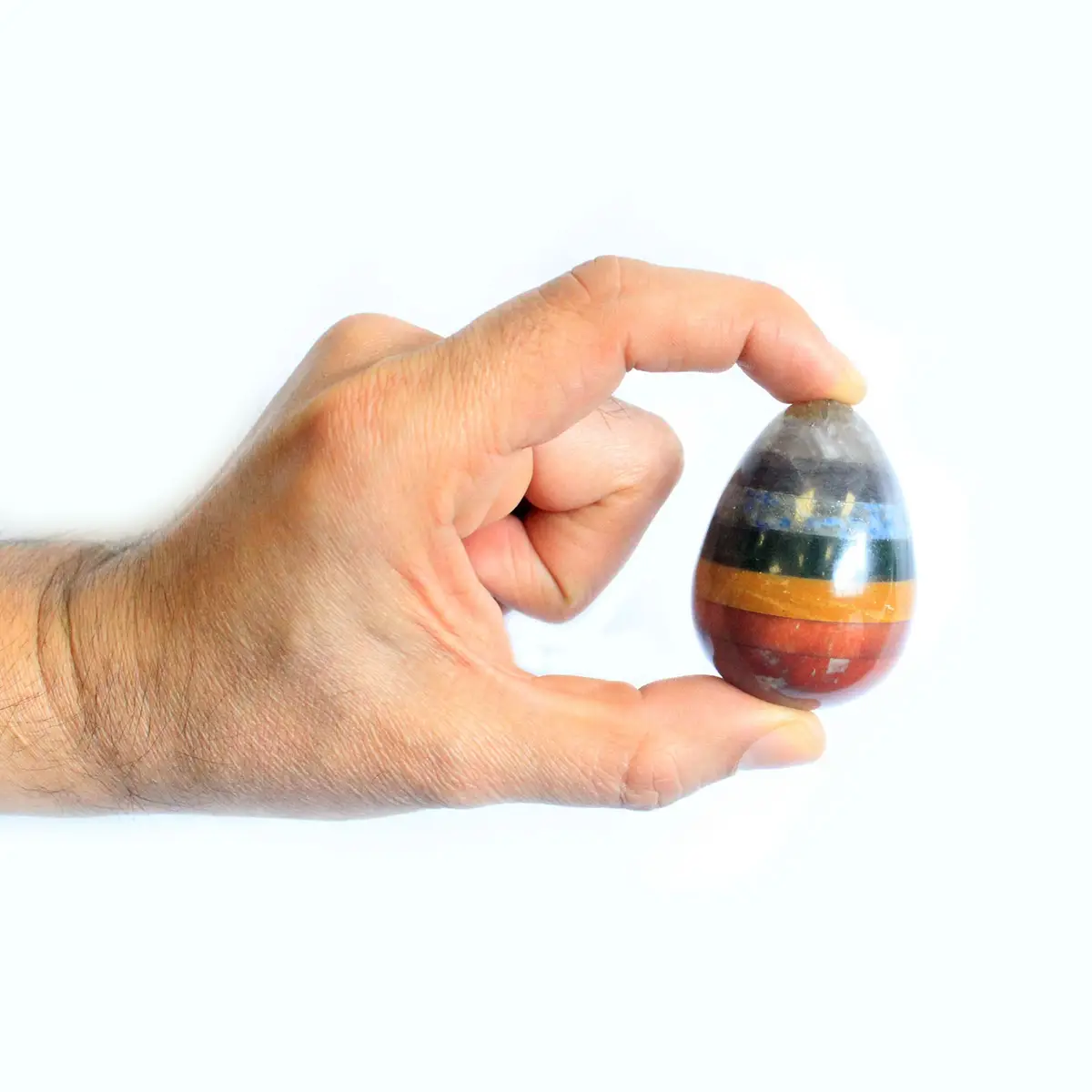 Bundna chakraägg i ädelsten 40-60 mm - produktbild 2