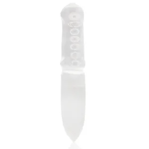 Ceremoniell kniv i selenit med chakrasymboler - produktbild 7